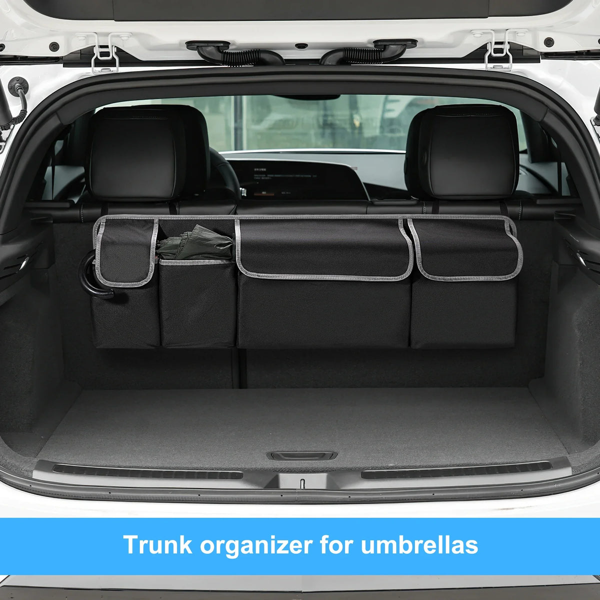 Car Trunk Organizer Durable Waterproof Collapsible with 4 Pockets Ideal for Suvs, Trucks Mpvs Backseat or Trunk Storage Amagi