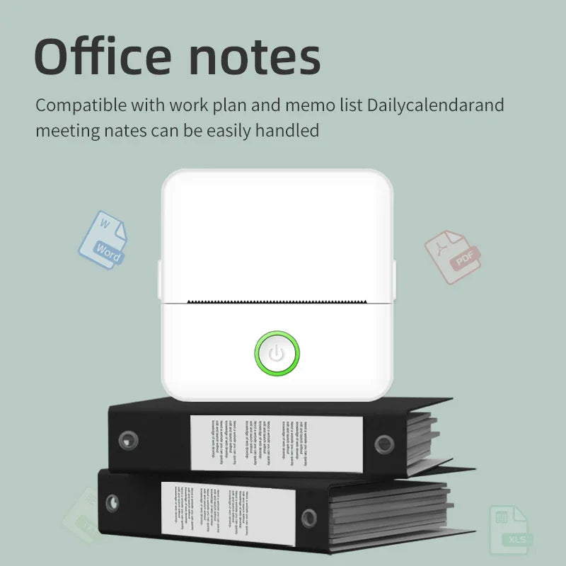 Mini Portable Label Thermal Printer Endurance Bluetooth HD Picture Printer for Student Error Title Note Pocket Inkless Printing