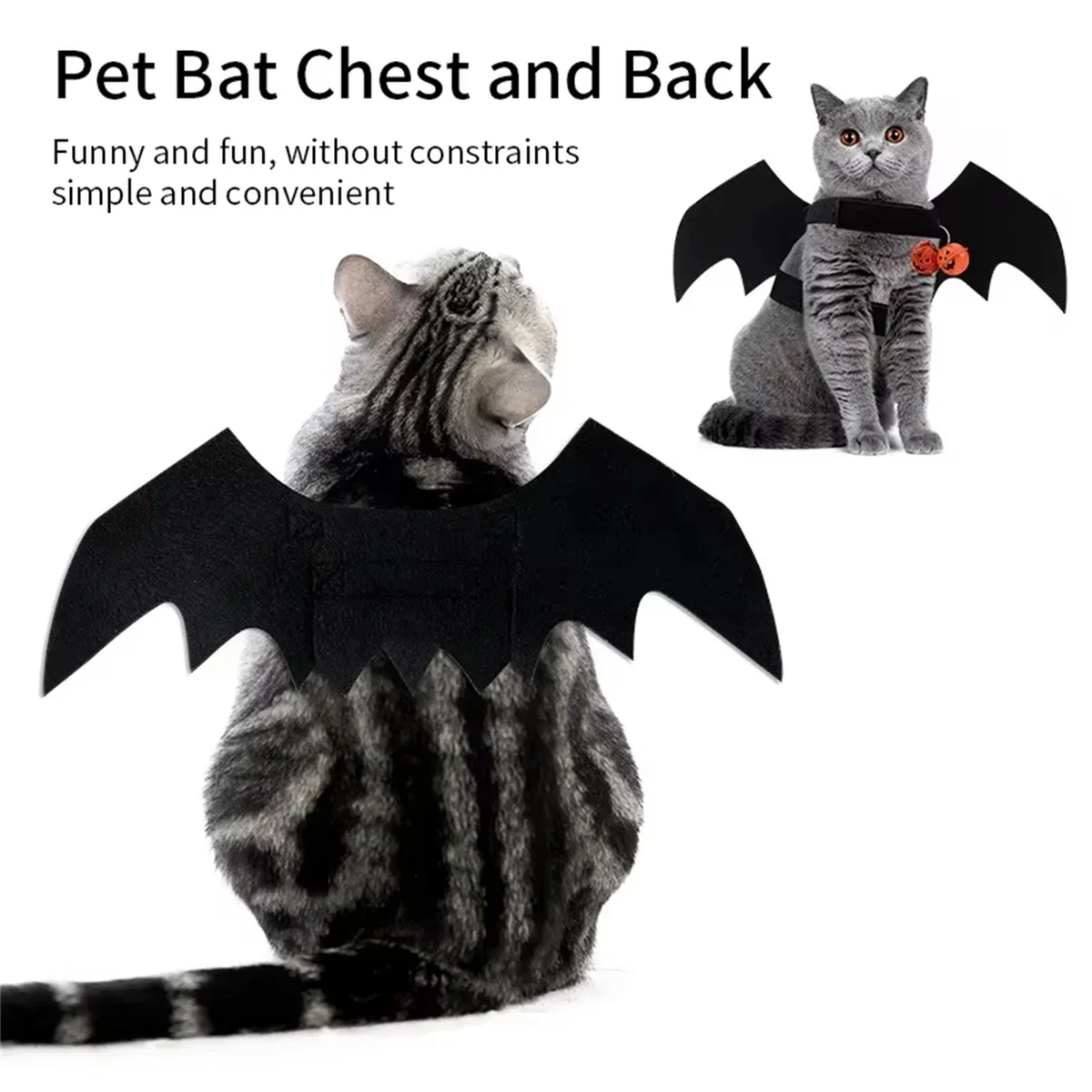 Pet Bat Wings Halloween Costume for Cats & Small Dogs