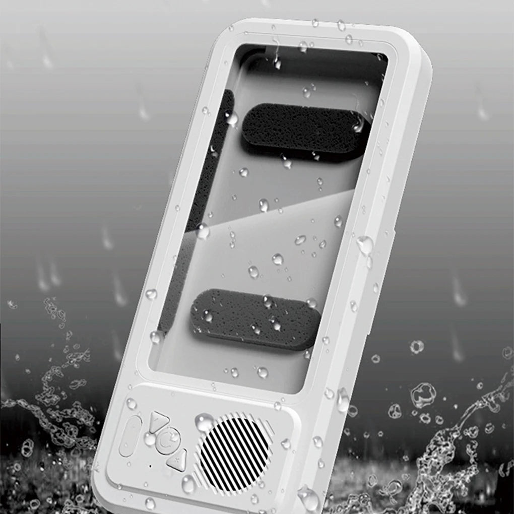 Shower Phone Holder with Bluetooth Speaker