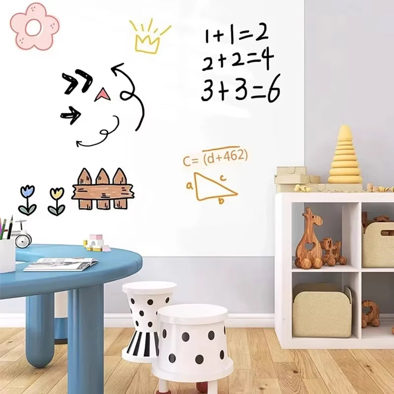 DIY Roll Paper Graffiti Scroll Whiteboard Wall Sticker Painting Drawing Early Educational Toys No Damage to Wall Easy to Clean