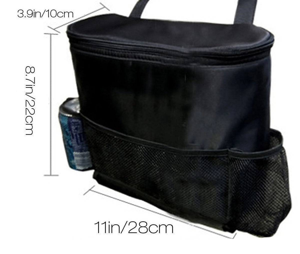 Insulated Car Seat Back Organizer with Multi-Pockets and Mesh Storage